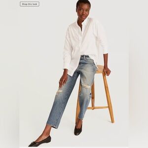 JCrew Women's Relaxed-fit cotton button up shirt, size 2